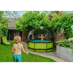 Hot Exit - Piscina Lime verde diámetro 244 x 76 cm con filtro y cúpula transparente Piscinas Tubulares|Piscinas