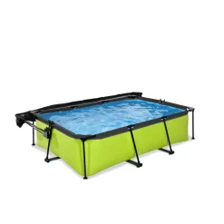 Exit - Piscina Lime verde 220 x 150 x 65 cm con filtro y toldo negro*Exit Toys Discount