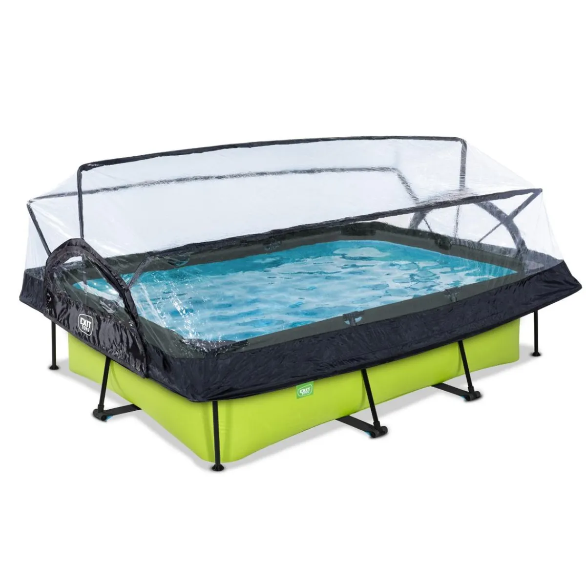 Exit - Piscina Lime verde 300 x 200 x 65 cm con filtro y cúpula transparente*Exit Toys Clearance