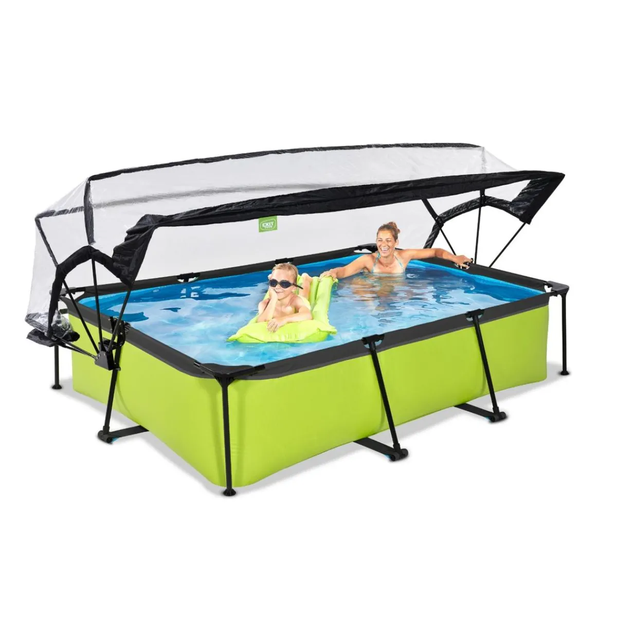 Exit - Piscina Lime verde 300 x 200 x 65 cm con filtro y cúpula transparente*Exit Toys Clearance