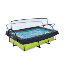 Outlet Exit - Piscina Lime verde 220 x 150 x 65 cm con filtro y cúpula transparente Piscinas|Juguetes De Verano