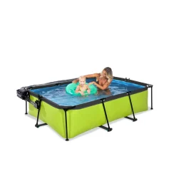 Outlet Exit - Piscina Lime verde 220 x 150 x 65 cm con filtro y cúpula transparente Piscinas|Juguetes De Verano