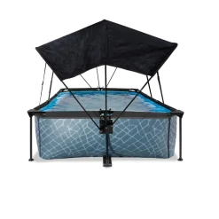 Online Exit - Piscina Stone efecto piedra gris 300 x 200 x 65 cm con filtro y toldo negro Piscinas|Juguetes De Verano