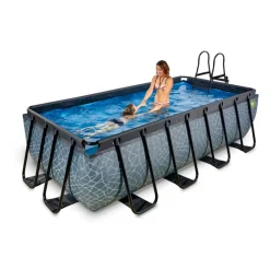 Online Exit - Piscina Stone gris 400 x 200 x 100 cm con filtro de arena Piscinas|Juguetes De Verano