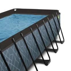 Exit - Piscina Stone gris 540 x 250 x 100 cm con filtro de arena y cúpula*Exit Toys Clearance