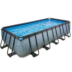 Exit - Piscina Stone gris 540 x 250 x 122 cm con filtro de cartucho*Exit Toys Outlet