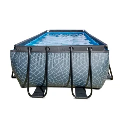 Exit - Piscina Stone gris 540 x 250 x 122 cm con filtro de cartucho*Exit Toys Outlet