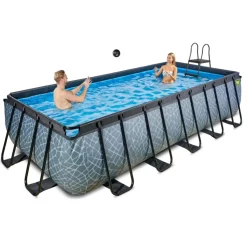 Exit - Piscina Stone gris 540 x 250 x 122 cm con filtro de cartucho*Exit Toys Outlet