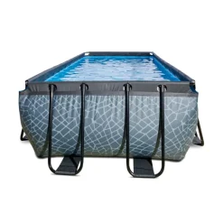 Exit - Piscina Stone gris 400 x 200 x 122 cm con filtro de arena*Exit Toys Clearance