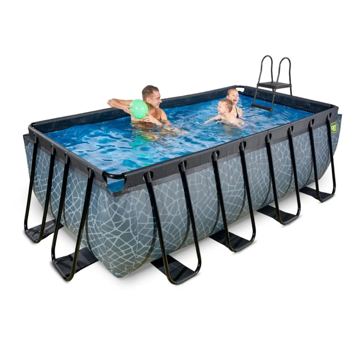 Exit - Piscina Stone gris 400 x 200 x 122 cm con filtro de arena*Exit Toys Clearance