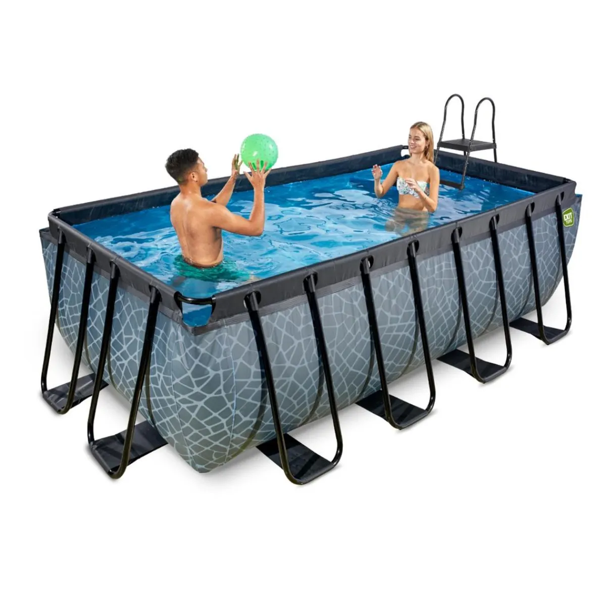 Exit - Piscina Stone gris 400 x 200 x 122 cm con filtro de arena*Exit Toys Clearance