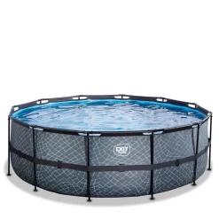 Sale Exit - Piscina Stone gris diámetro 427 x 122 cm con filtro de arena Piscinas|Juguetes De Verano