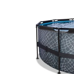 Exit - Piscina Stone gris diámetro 450 x 122 cm con filtro de cartucho Piscinas|Juguetes De Verano