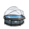 Discount EXIT - Piscina Stone redonda 244 cm con cúpula y bomba de filtro Piscinas|Juguetes De Verano