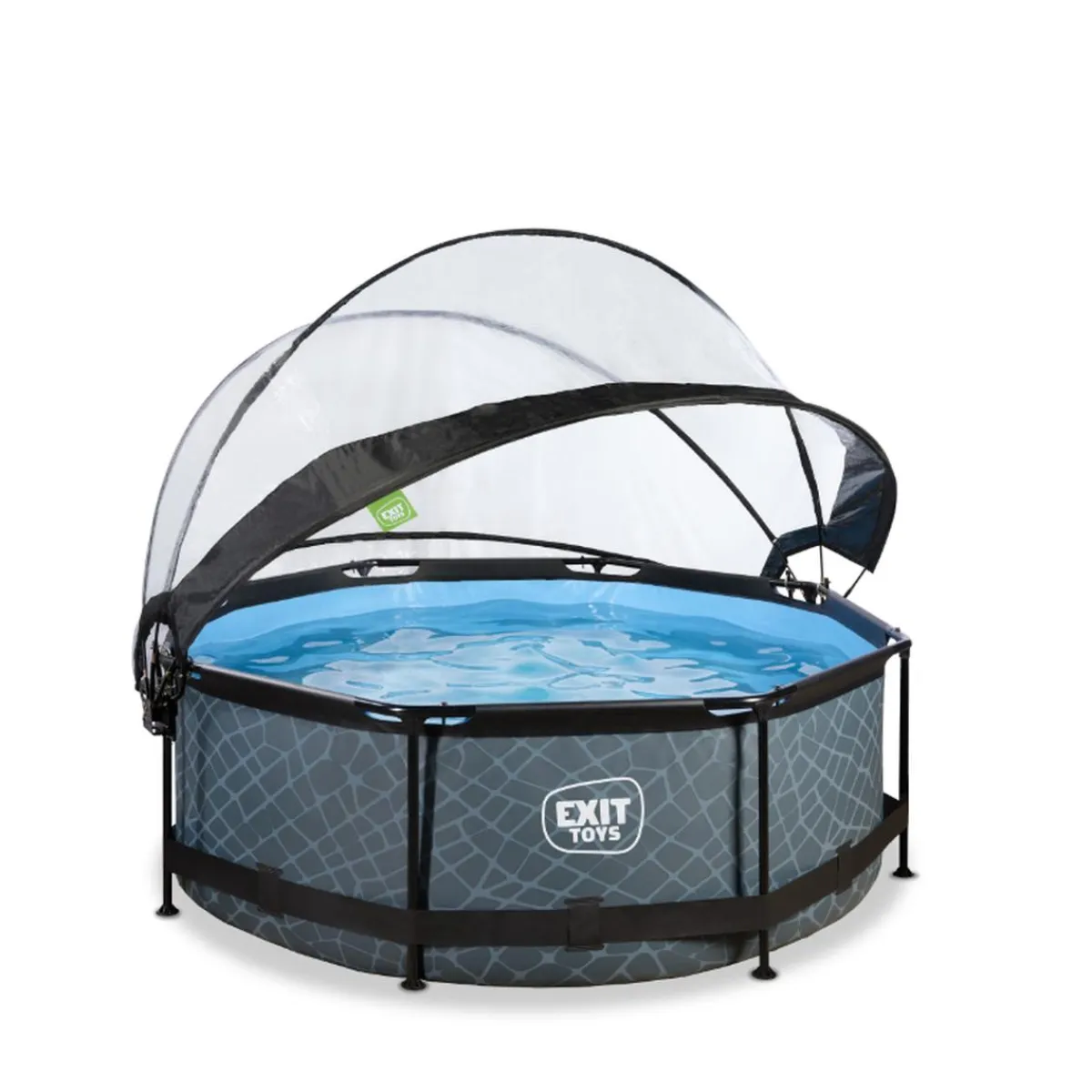 Discount EXIT - Piscina Stone redonda 244 cm con cúpula y bomba de filtro Piscinas|Juguetes De Verano