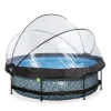 EXIT - Piscina Stone redonda 300 cm con cúpula y bomba de filtro*Exit Toys Online