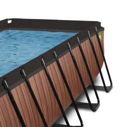 Online Exit - Piscina Wood efecto madera 540 x 250 x 100 cm con filtro de arena y cúpula Piscinas|Juguetes De Verano