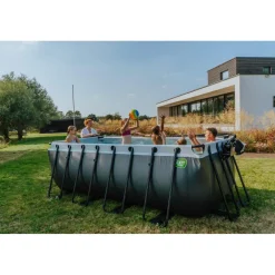 Exit - Piscina Wood efecto madera 400 x 200 x 122 cm con filtro de arena*Exit Toys Best