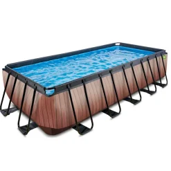 Clearance Exit - Piscina Wood efecto madera 540 x 250 x 122 cm con filtro de cartucho Piscinas|Juguetes De Verano