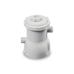 Exit - Piscina Wood efecto madera marrón diámetro 244 x 76 cm con filtro y toldo negro*Exit Toys Online