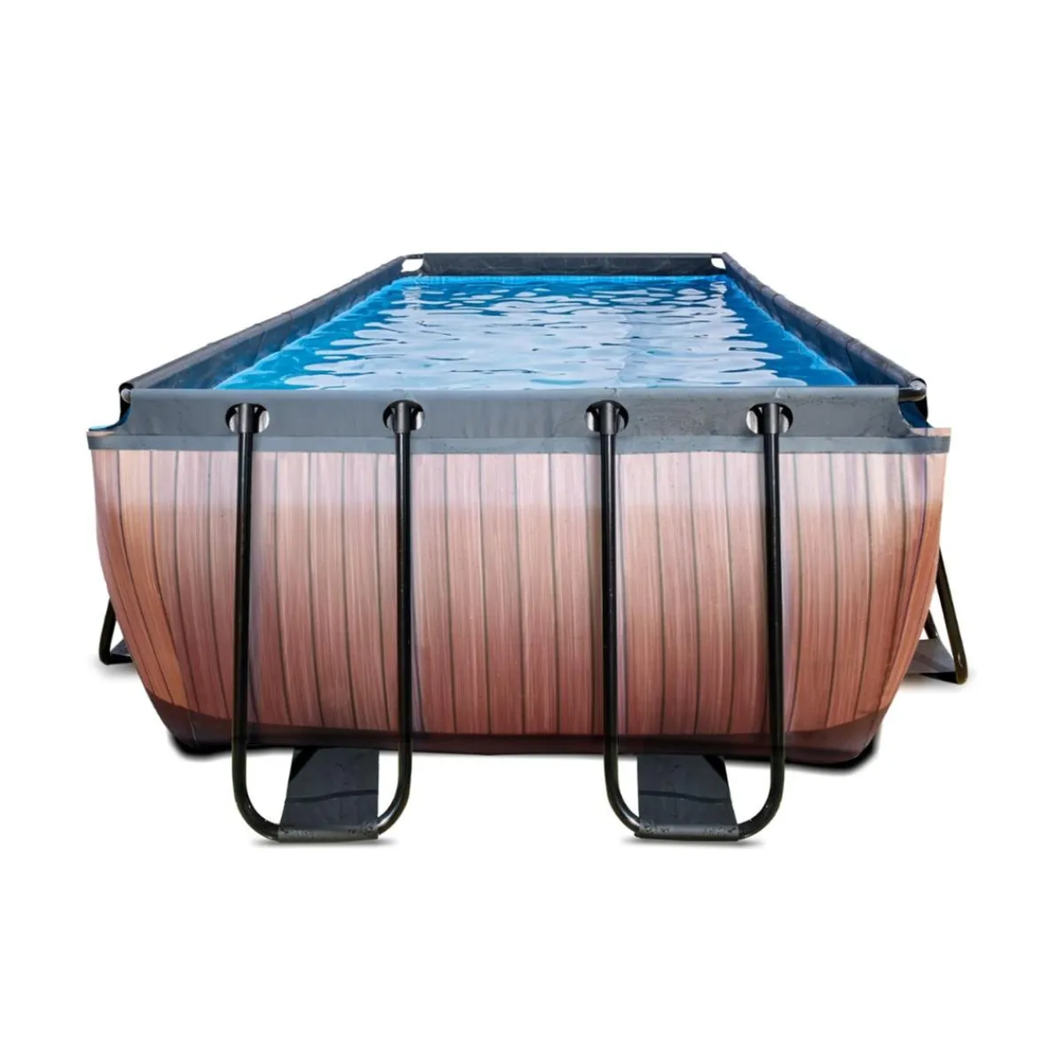 Exit - Piscina Wood efecto madera 540 x 250 x 122 cm con filtro de arena*Exit Toys Best