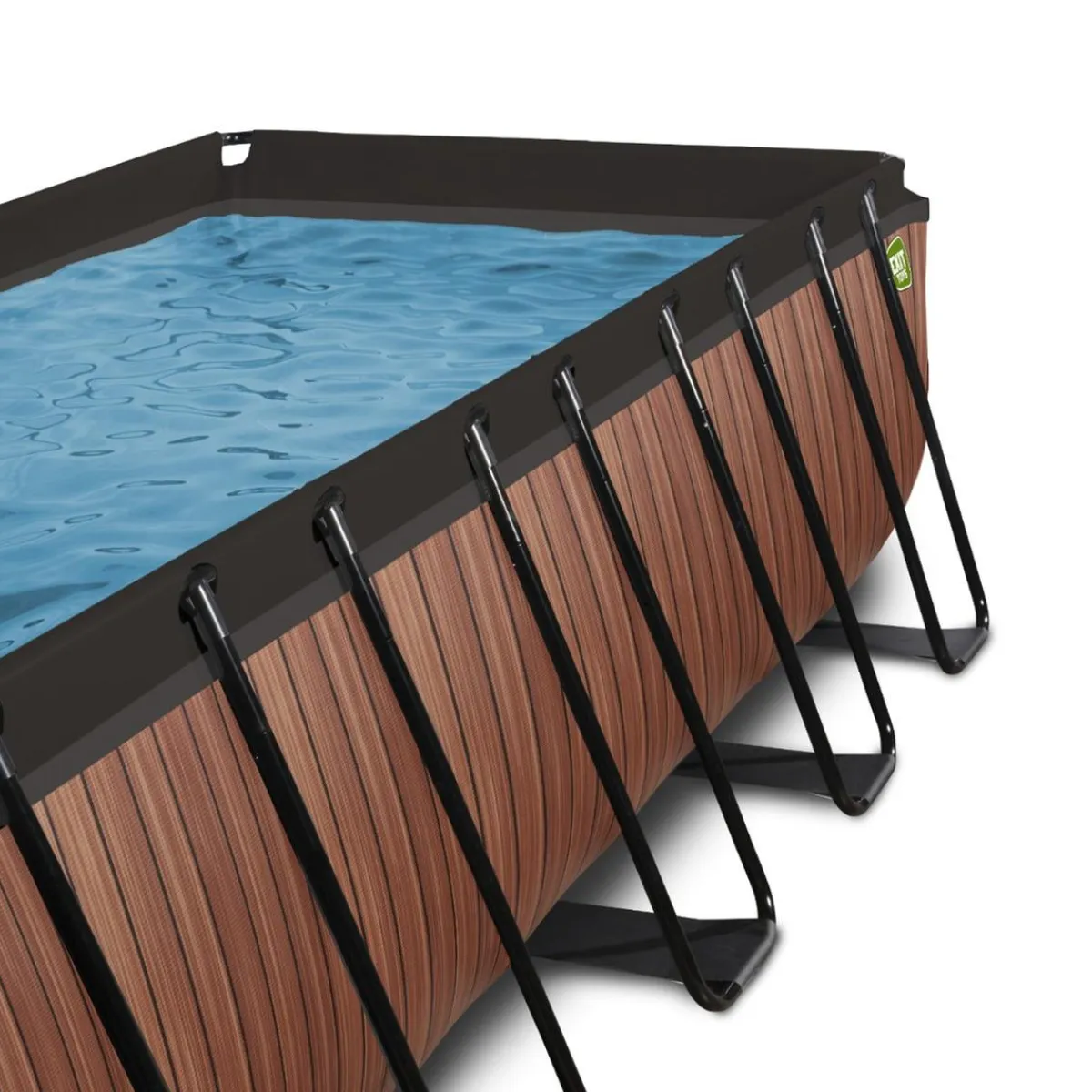 Exit - Piscina Wood efecto madera 540 x 250 x 122 cm con filtro de arena*Exit Toys Best