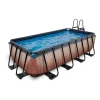 Exit - Piscina Wood efecto madera 400 x 200 x 100 cm con filtro de cartucho*Exit Toys Sale
