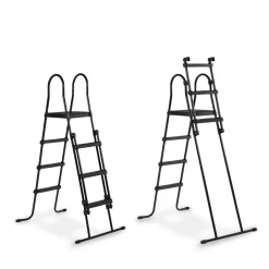 Exit - Piscina Wood efecto madera diámetro 427 x 122 cm con filtro de arena, cúpula y bomba de calor*Exit Toys