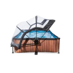 Sale EXIT - Piscina Wood rectangular con cúpula y bomba de filtro 300 x 200 x 65 cm Piscinas|Juguetes De Verano
