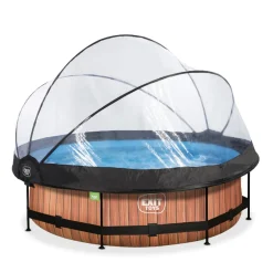 Clearance EXIT - Piscina Wood redonda 300 cm con cúpula y bomba de filtro Piscinas|Juguetes De Verano