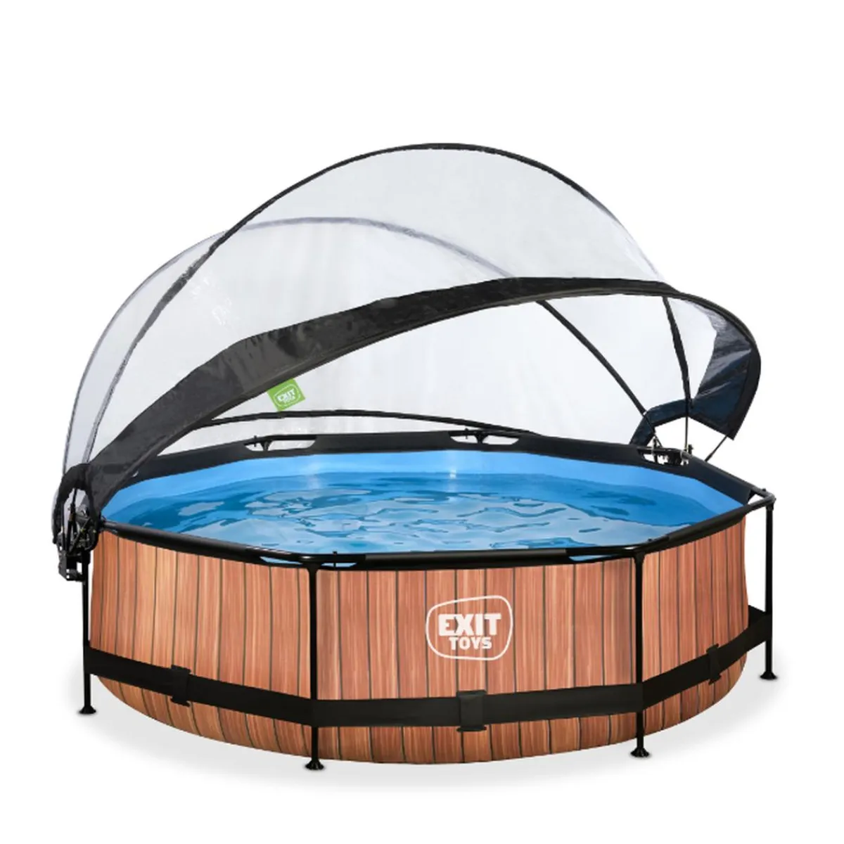 Clearance EXIT - Piscina Wood redonda 300 cm con cúpula y bomba de filtro Piscinas|Juguetes De Verano