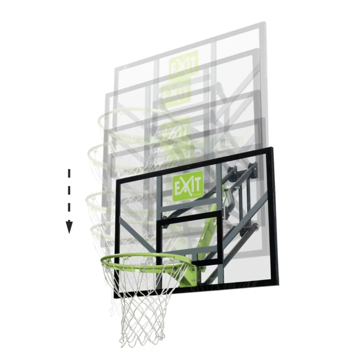 Exit - Tablero de baloncesto Galaxy transparente para pared*Exit Toys Best