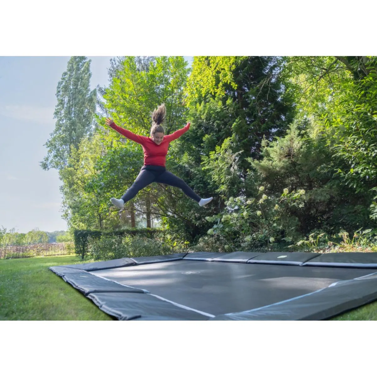 Exit - Trampolín deportivo de suelo Dynamic 305 x 519 cm negro*Exit Toys Best