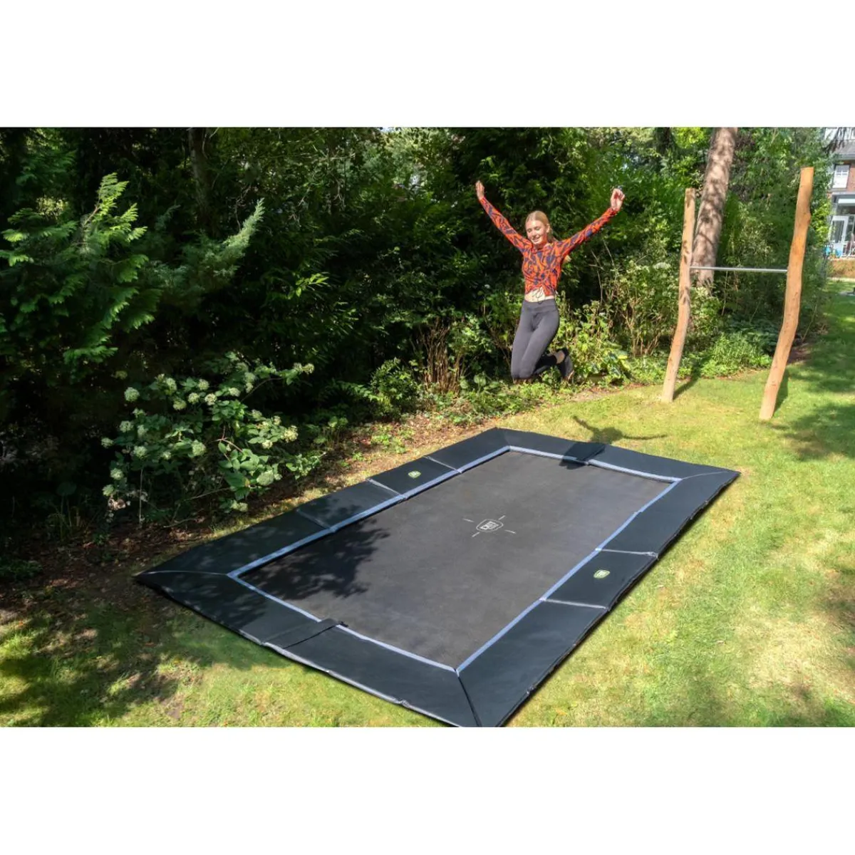 Exit - Trampolín deportivo de suelo Dynamic 275 x 458 negro Camas Elásticas