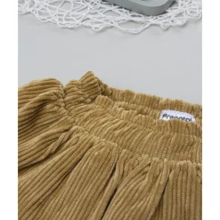 Hot Falda niña en terciopelo marrón con bordados Niña·Bebé Niña 3-36 Meses|Bebé Niña 3-36 Meses·Leggings Y Faldas