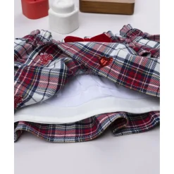 Falda niña tartán con lazo de terciopelo*Prenatal Best