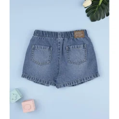 Falda-pantalón denim niña con flores*Prenatal Online
