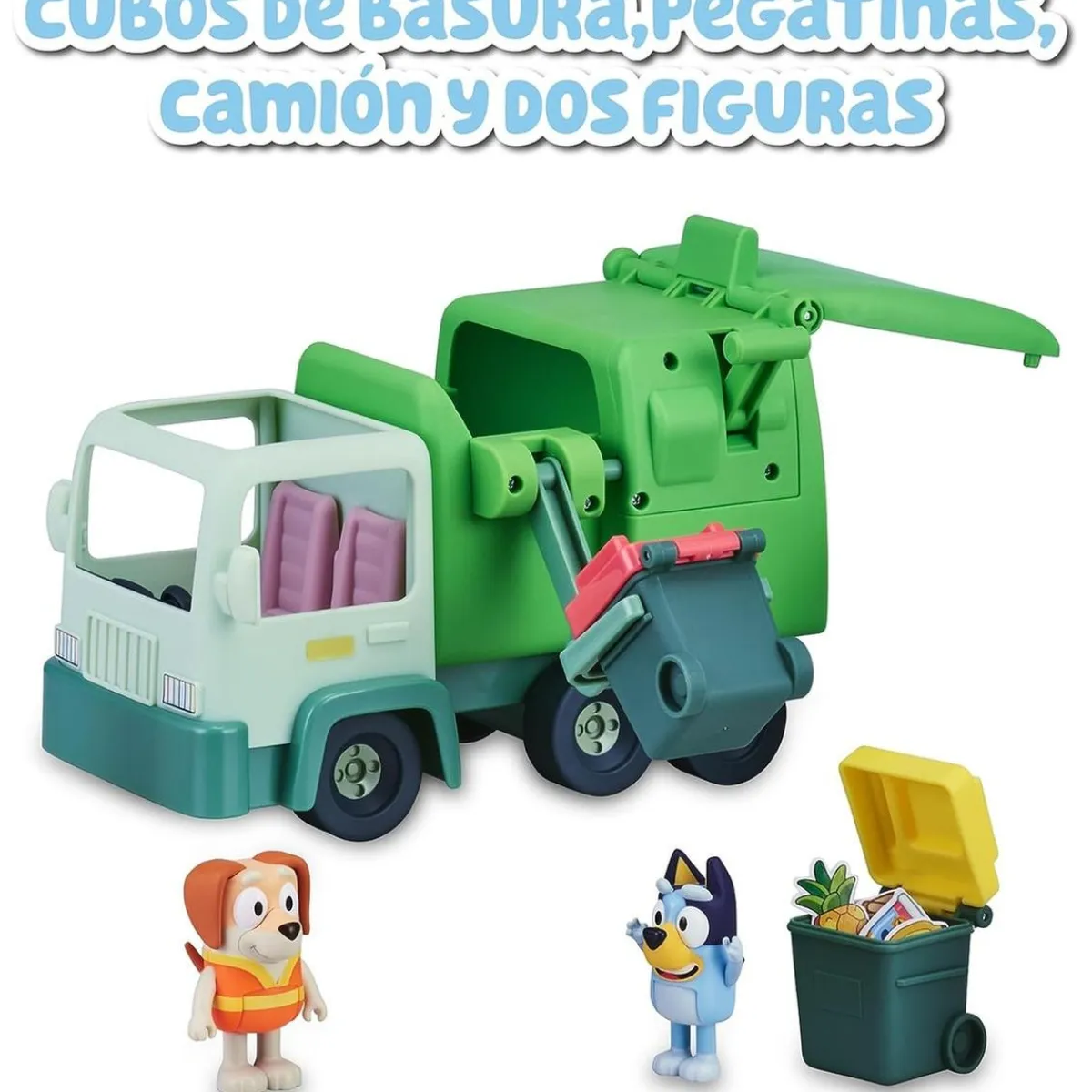 - Bluey - Camión de juguete educativo sobre reciclaje con figura de perrito y accesorios ㅤ*FAMOSA Clearance