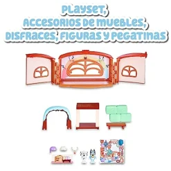 Clearance - Bluey - Pack 4 Figuras articuladas de personajes de Serie de Dibujos Animados ㅤ Coleccionables Y Mini Mundos