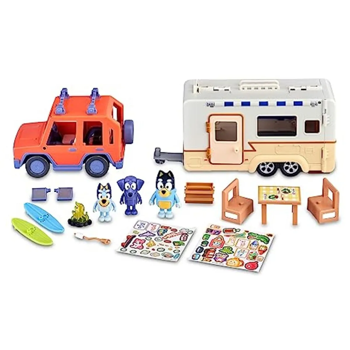 Outlet - Bluey - Vehículo de vacaciones con tablas de surf y figurita articulada ㅤ Coleccionables Y Mini Mundos