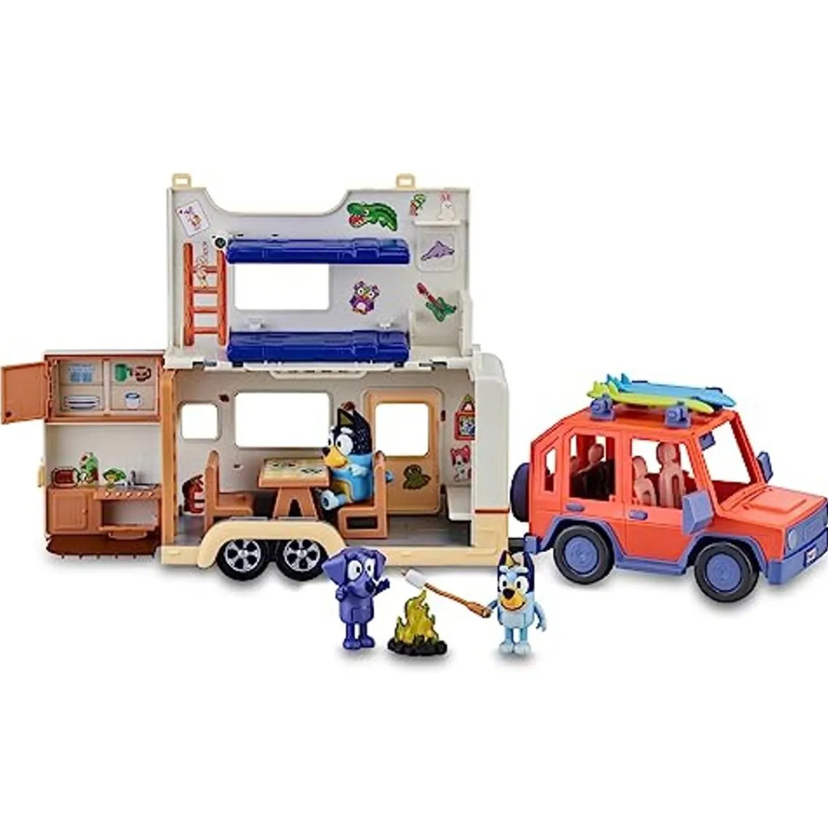 Outlet - Bluey - Vehículo de vacaciones con tablas de surf y figurita articulada ㅤ Coleccionables Y Mini Mundos