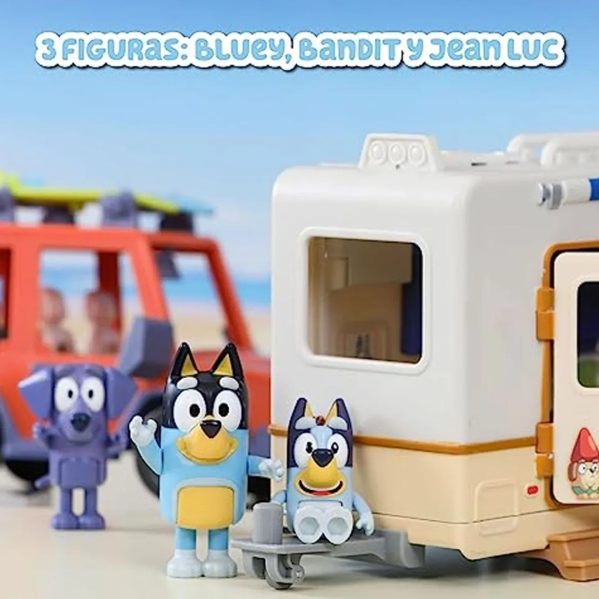 Outlet - Bluey - Vehículo de vacaciones con tablas de surf y figurita articulada ㅤ Coleccionables Y Mini Mundos