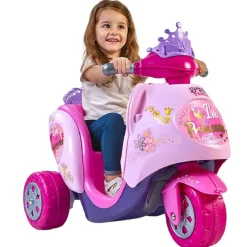 - Moto infantil eléctrica rosa de 3 ruedas - Scooty Little Princess*FEBER Discount