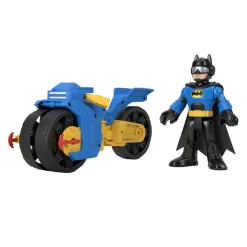 New Fisher Price - Batman - Vehículo de juguete Imaginext DC Super Friends Batman con Moto XL ㅤ Coleccionables Y Mini Mundos