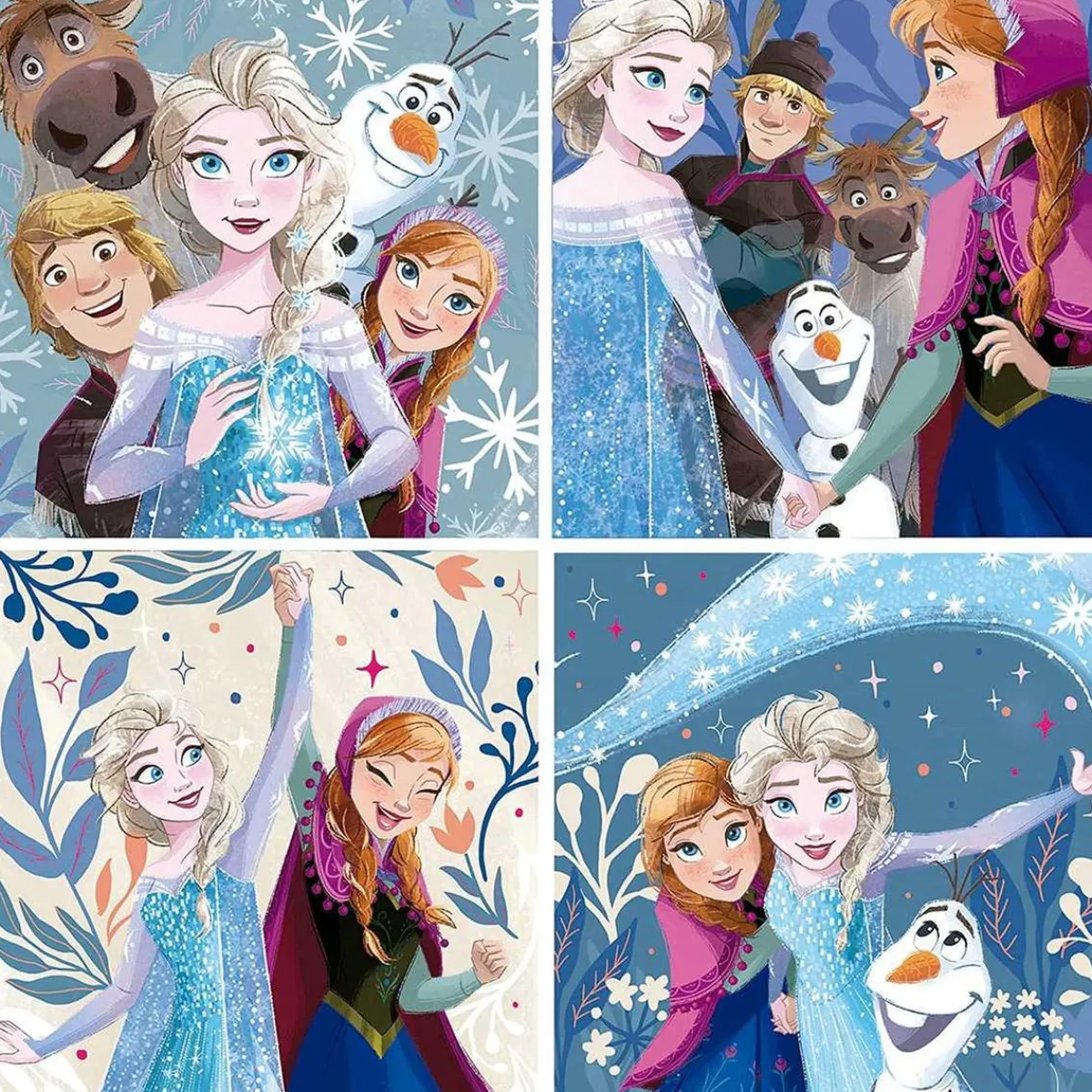Frozen - Set de puzzles infantiles progresivos con imágenes de Frozen, 12 a 25 piezas ㅤ*EDUCA BORRAS New