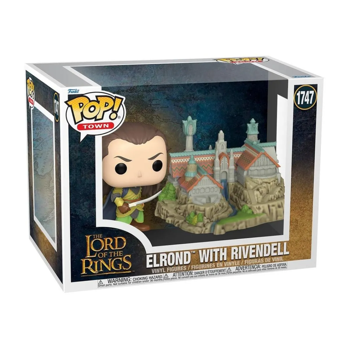 Clearance Funko Pop! Town - El señor de los anillos - Elrond With Rivendell Friki Zone
