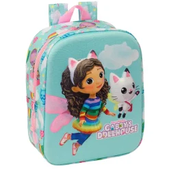 Gabby's Dollhouse - Mochila Guardería 3D con bolsillo red*SAFTA