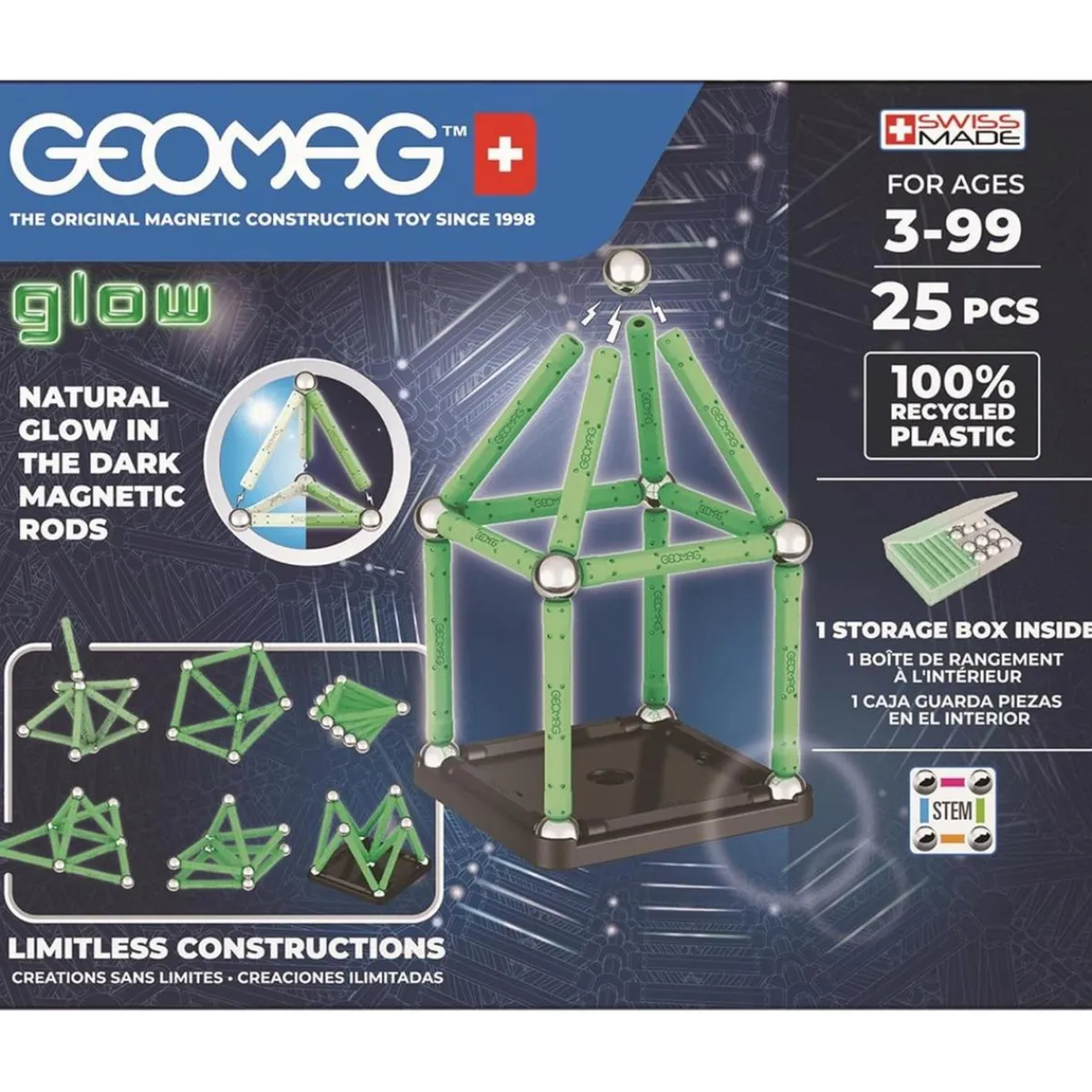 New Geomag - Glow Recycled 25 piezas Steam