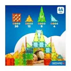 Geomag - Magnetic Tiles Gems 44 piezas*GEOMAC Outlet