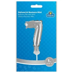 Globo aluminio plateado número 7*TOYS "R" US Outlet